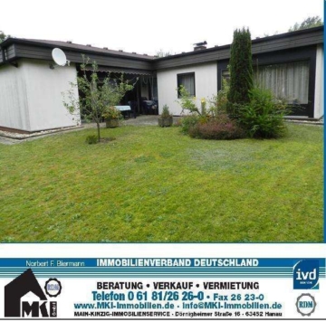 Gepflegter Winkel-Bungalow mit Walmdach, 63457 Hanau, Einfamilienhaus