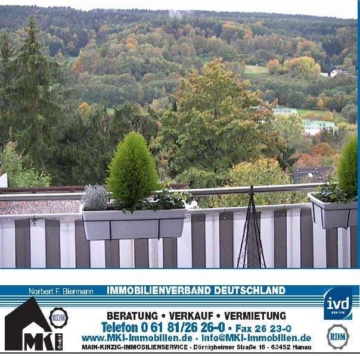 Lichtdurchflutete 2-Zimmer-Wohnung mit Blick über Bad Orb, 63619 Bad Orb, Erdgeschosswohnung