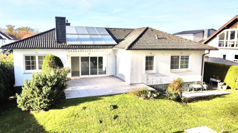 Blick auf Haus