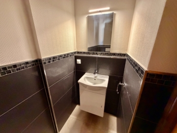 Möblierte Erdgeschosswohnung mit Loftcharakter in Gelnhausen-Meerholz - Gästetoilette (2) (5832)